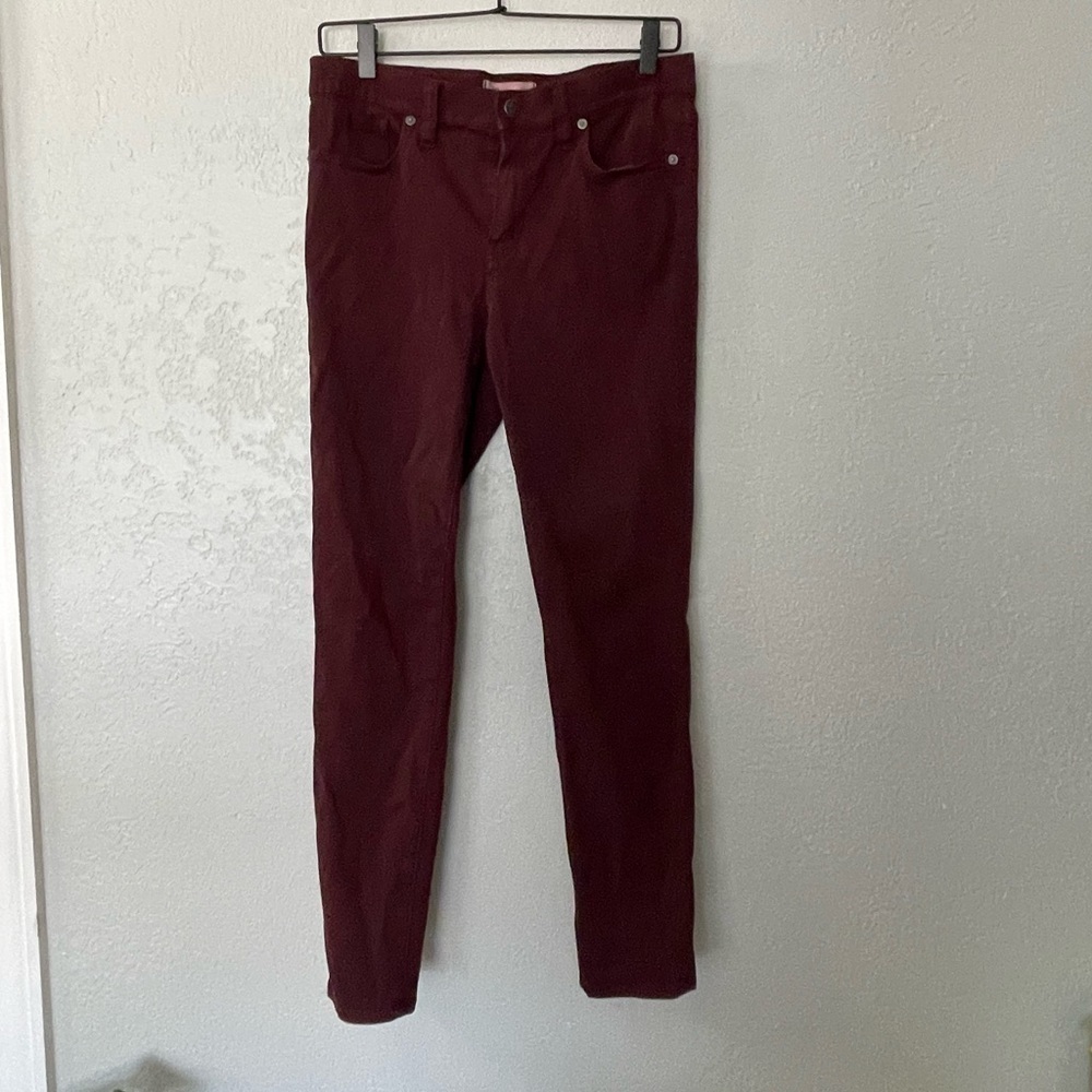Madewell maroon skinny jeans
